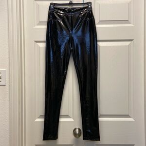 Black Leather Like Pant